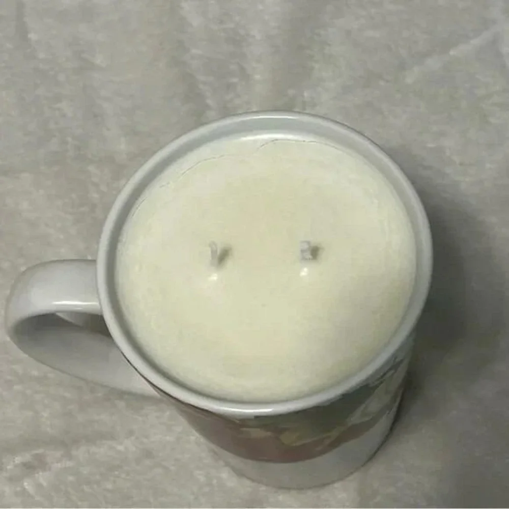 Handmade Cranberry Scented Candle 16 fl oz Autumn Pumpkin Ceramic Mug